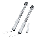 Maxbell 2 Pieces Battle Ropes Quiet Cardio Training Rope for Men Women Battling Home Grey