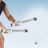 Maxbell 2 Pieces Battle Ropes Quiet Cardio Training Rope for Men Women Battling Home Grey