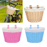 Maxbell Kids Bike Basket with Lining Portable Detachable Decoration Tricycle Baskets Wood