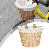 Maxbell Kids Bike Basket with Lining Portable Detachable Decoration Tricycle Baskets Wood