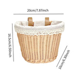 Maxbell Kids Bike Basket with Lining Portable Detachable Decoration Tricycle Baskets Wood