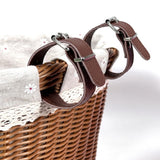 Maxbell Kids Bike Basket with Lining Portable Detachable Decoration Tricycle Baskets Wood