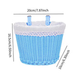 Maxbell Kids Bike Basket with Lining Portable Detachable Decoration Tricycle Baskets Blue