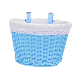 Maxbell Kids Bike Basket with Lining Portable Detachable Decoration Tricycle Baskets Blue