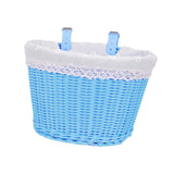 Maxbell Kids Bike Basket with Lining Portable Detachable Decoration Tricycle Baskets Blue