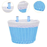 Maxbell Kids Bike Basket with Lining Portable Detachable Decoration Tricycle Baskets Blue