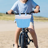 Maxbell Kids Bike Basket with Lining Portable Detachable Decoration Tricycle Baskets Blue
