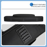 Maxbell Pool Cue Case Soft with External Pockets 1/2 Nine Ball Cue Big Head Cue Case