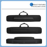 Maxbell Pool Cue Case Soft with External Pockets 1/2 Nine Ball Cue Big Head Cue Case