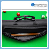 Maxbell Pool Cue Case Soft with External Pockets 1/2 Nine Ball Cue Big Head Cue Case