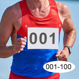 Maxbell 100Pcs Running Bibs Athlete Numbers for Triathlon Cycling Competition Events