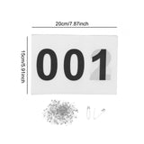 Maxbell 100Pcs Running Bibs 001-100 with Pins for Triathlon Sports Event Competition