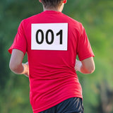 Maxbell 100Pcs Running Bibs 001-100 with Pins for Triathlon Sports Event Competition