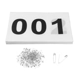 Maxbell 100Pcs Running Bibs 001-100 with Pins for Triathlon Sports Event Competition