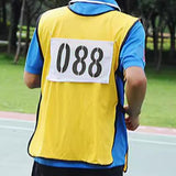 Maxbell 100Pcs Running Bibs 001-100 with Pins for Triathlon Sports Event Competition