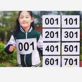 Maxbell 100Pcs Running Bibs 001-100 with Pins for Triathlon Sports Event Competition