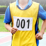 Maxbell 100Pcs Running Bibs 001-100 with Pins for Triathlon Sports Event Competition