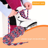 Maxbell Waxed Ice Hockey Skate Laces Waxed Hockey Laces for Kids Adults Hockey Boots 96 inch