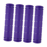 Maxbell 4Pcs Bike Handlebar Grips Anti Slip for Road Bikes Kids Folding Bicycles Purple