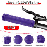 Maxbell 4Pcs Bike Handlebar Grips Anti Slip for Road Bikes Kids Folding Bicycles Purple