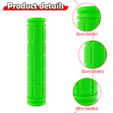 Maxbell 4Pcs Bike Handlebar Grips Anti Slip for Road Bikes Kids Folding Bicycles Green