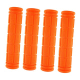Maxbell 4Pcs Bike Handlebar Grips Anti Slip for Road Bikes Kids Folding Bicycles Orange