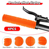 Maxbell 4Pcs Bike Handlebar Grips Anti Slip for Road Bikes Kids Folding Bicycles Orange