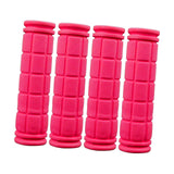 Maxbell 4Pcs Bike Handlebar Grips Anti Slip for Road Bikes Kids Folding Bicycles Pink