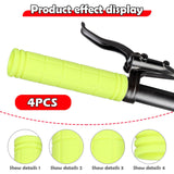 Maxbell 4Pcs Bike Handlebar Grips Anti Slip for Road Bikes Kids Folding Bicycles Yellow