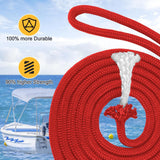Maxbell 1.3cmx4.6M Boat Dock Line Rope Sturdy for Yachts Pontoons Fits 35-45ft Boats Red