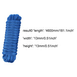 Maxbell 1.3cmx4.6M Boat Dock Line Rope Sturdy for Yachts Pontoons Fits 35-45ft Boats Blue
