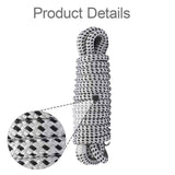 Maxbell 1.3cmx4.6M Boat Dock Line Rope Sturdy for Yachts Pontoons Fits 35-45ft Boats White Black