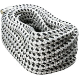 Maxbell 1.3cmx4.6M Boat Dock Line Rope Sturdy for Yachts Pontoons Fits 35-45ft Boats White Black