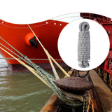 Maxbell 1.3cmx4.6M Boat Dock Line Rope Sturdy for Yachts Pontoons Fits 35-45ft Boats White Black