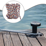 Maxbell 1.3cmx4.6M Boat Dock Line Rope Sturdy for Yachts Pontoons Fits 35-45ft Boats White Red Blue