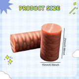 Maxbell 2Pcs Billiard Cue Stick Ferrule Portable Repair Accessories Replacement Part brown