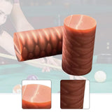 Maxbell 2Pcs Billiard Cue Stick Ferrule Portable Repair Accessories Replacement Part brown