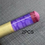 Maxbell 2Pcs Billiard Cue Stick Ferrule Portable Repair Accessories Replacement Part purple