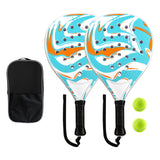Maxbell 2 Pieces Outdoor Paddle Tennis Racquets for Children Adults Beginners Sports