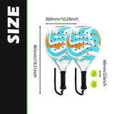 Maxbell 2 Pieces Outdoor Paddle Tennis Racquets for Children Adults Beginners Sports