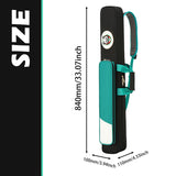 Maxbell Pool Cues Case 5 Holes Equipment Pouch Lightweight Billiard Pole Storage Bag Green