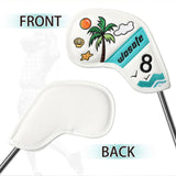 Maxbell 9 Pieces Golf Iron Covers Women Men Golfer Protection Guard Golf Club Covers