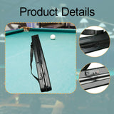 Maxbell Billiard Pool Cue Carrying Case Protector Container Billiard Rod Storage Bag Code Lock Black