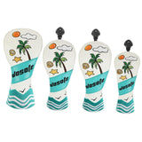Maxbell 4Pcs Golf Club Head Covers Universal Golfer Gift Portable Stylish Protectors