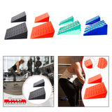 Maxbell 2Pcs Squat Wedge Block Slant Board Calf Stretching for Pilates Indoor Sports Black