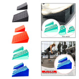 Maxbell 2Pcs Squat Wedge Block Slant Board Calf Stretching for Pilates Indoor Sports Black