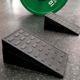 Maxbell 2Pcs Squat Wedge Block Slant Board Calf Stretching for Pilates Indoor Sports Black