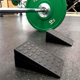 Maxbell 2Pcs Squat Wedge Block Slant Board Calf Stretching for Pilates Indoor Sports Black