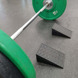 Maxbell 2Pcs Squat Wedge Block Slant Board Calf Stretching for Pilates Indoor Sports Black