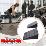 Maxbell 2Pcs Squat Wedge Block Slant Board Calf Stretching for Pilates Indoor Sports Black